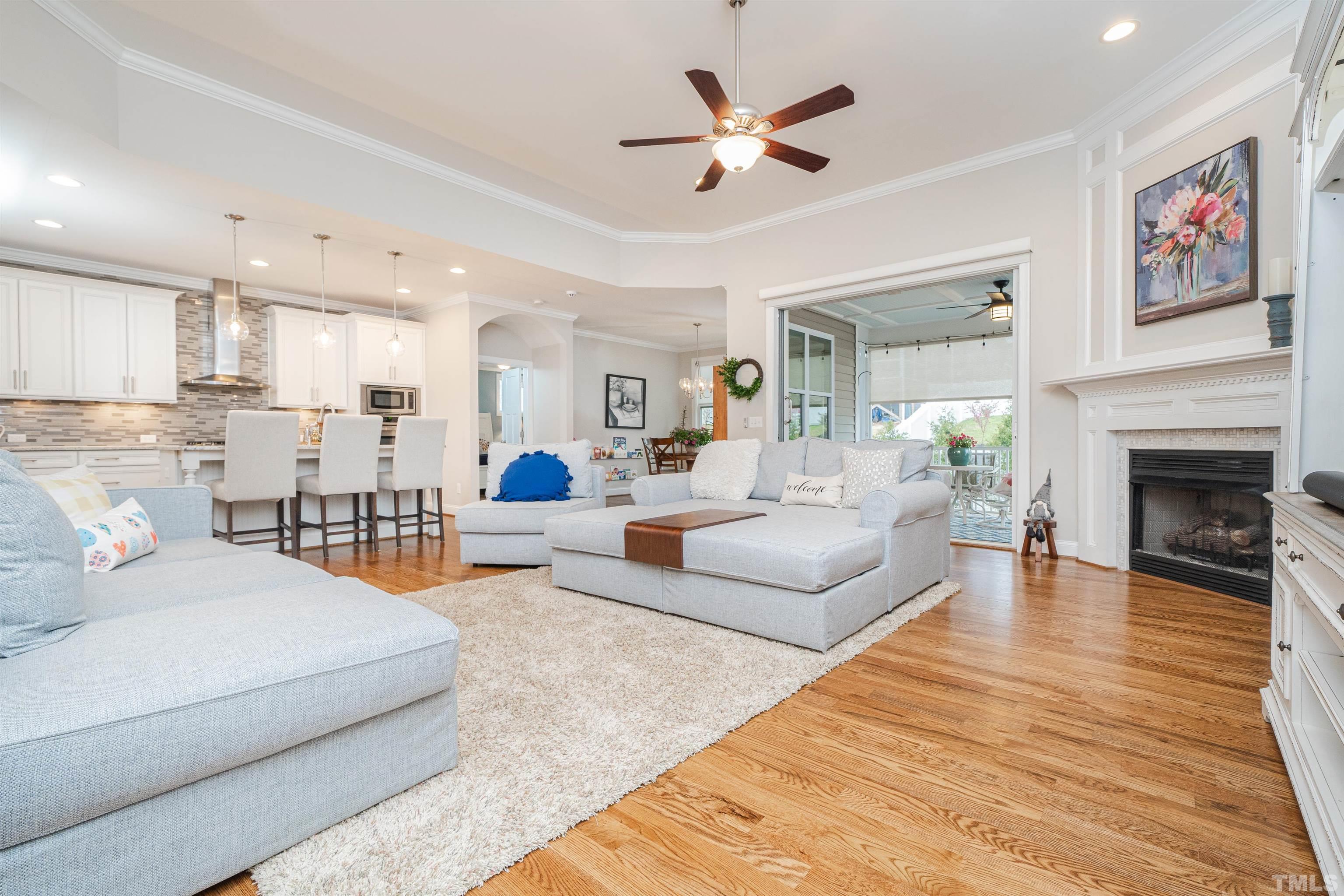 616 Connington Way Rolesville, NC 27571 - Photo 11 of 51 a living room with furniture and a fireplace