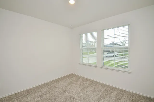 an empty room with a window