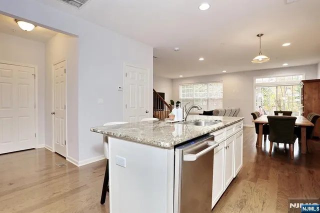 a kitchen with lots of counter top space