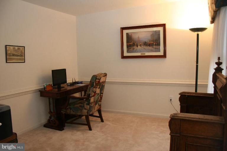 Office or Library, with Chair Rail