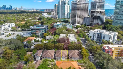 a view of a city with tall buildings