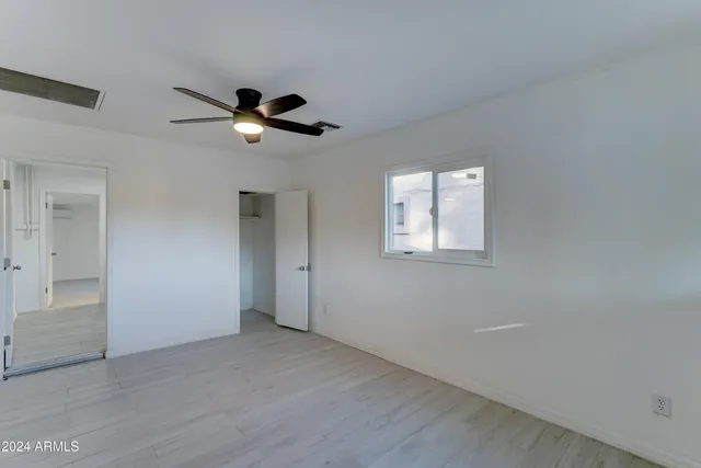 an empty room with a window