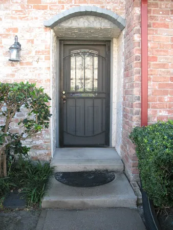 a view of a door of the house