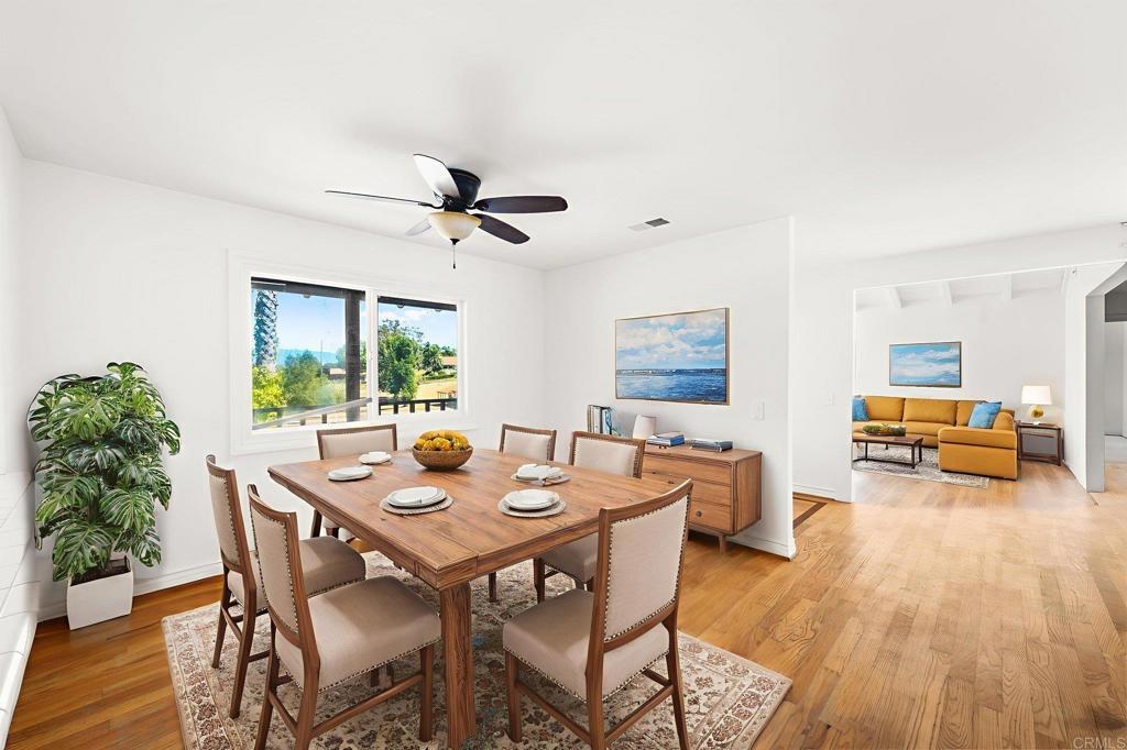 758 Verde Avenue Fallbrook, CA 92028 - Photo 36 of 71 a view of a dining room with furniture window and wooden floor