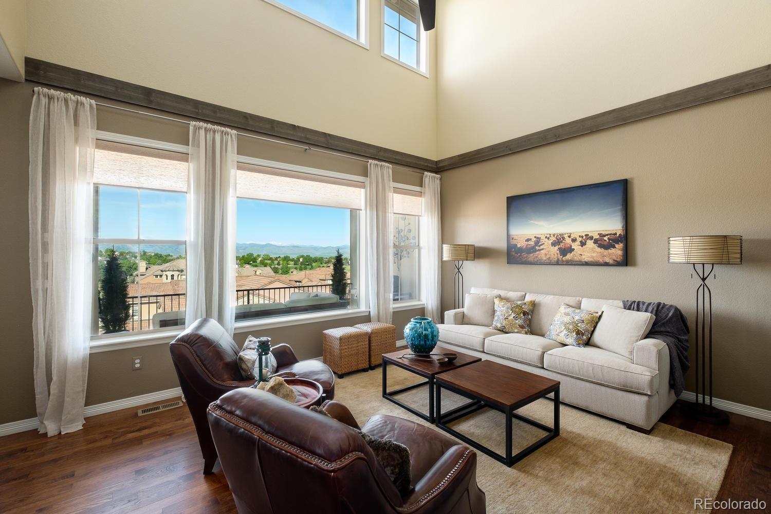 9367 Viaggio Way Highlands Ranch, CO 80126 - Photo 3 of 9 a living room with furniture and a large window