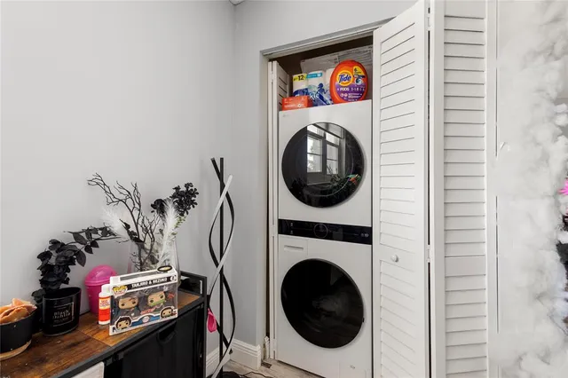 a room with storage and utility