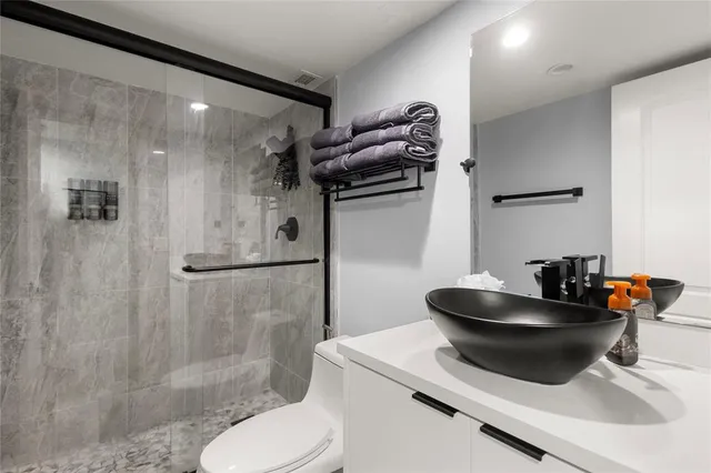 a view of balcony with furniture