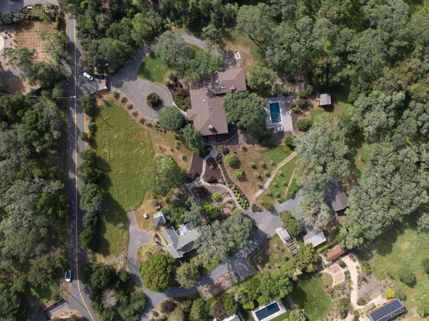 3525 Wood Valley Road Sonoma, CA 95476 - Photo 9 of 39 an aerial view of residential house with outdoor space