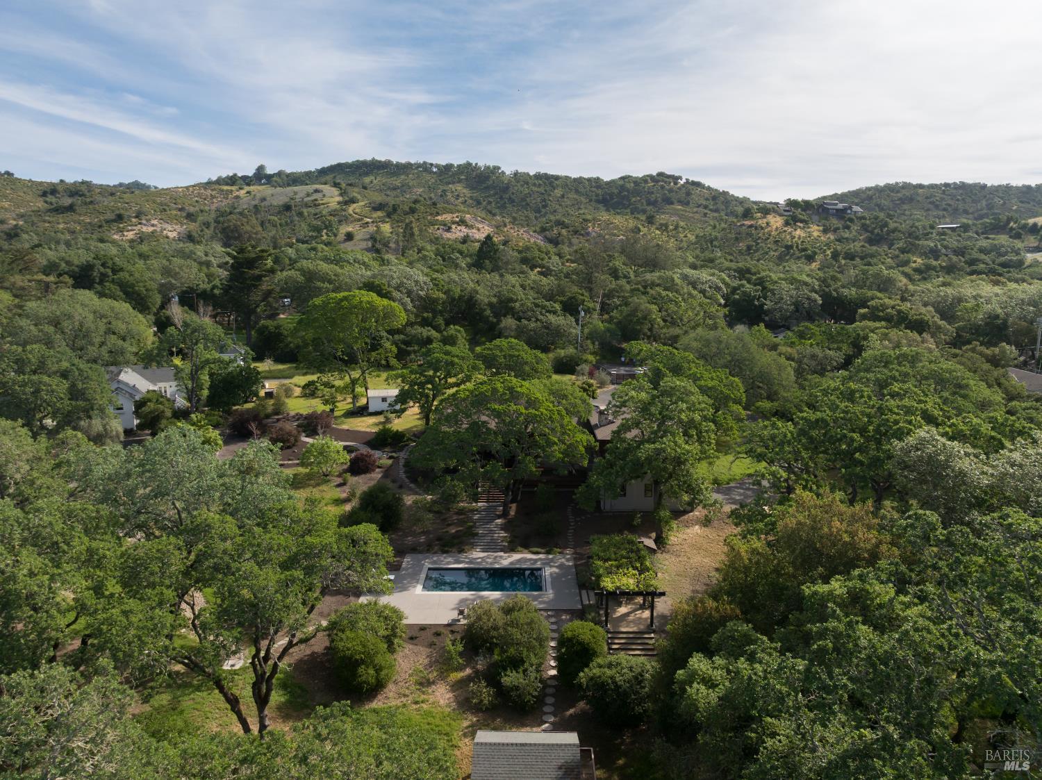 3525 Wood Valley Road Sonoma, CA 95476 - Photo 10 of 39 an aerial view of residential houses and outdoor space