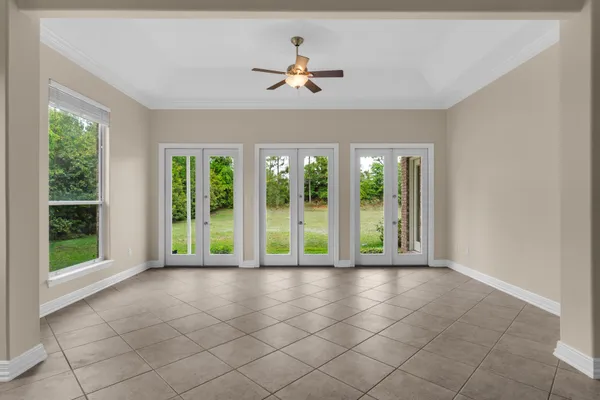 a view of an entryway with a window
