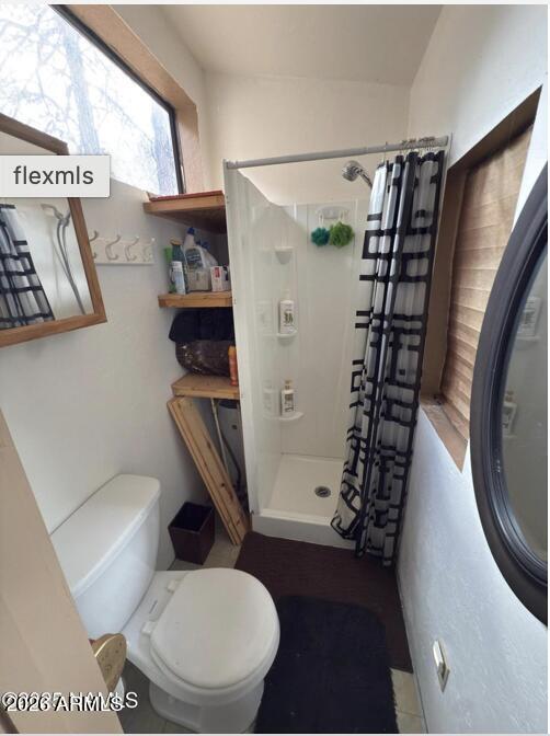 7261 East Long Bow Drive Williams, AZ 86046 - Photo 19 of 26 a bathroom with a toilet and a shower