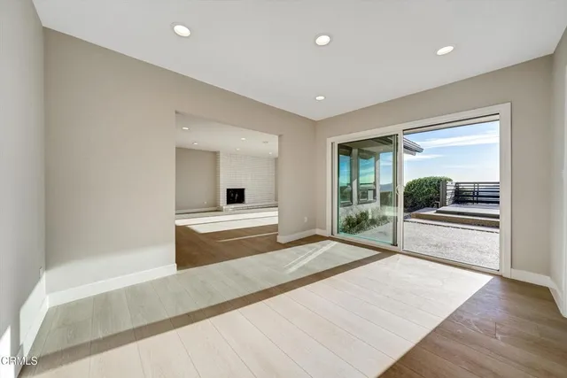 a lobby with a rug and a rug