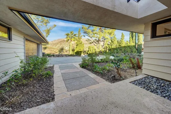 a view of a backyard