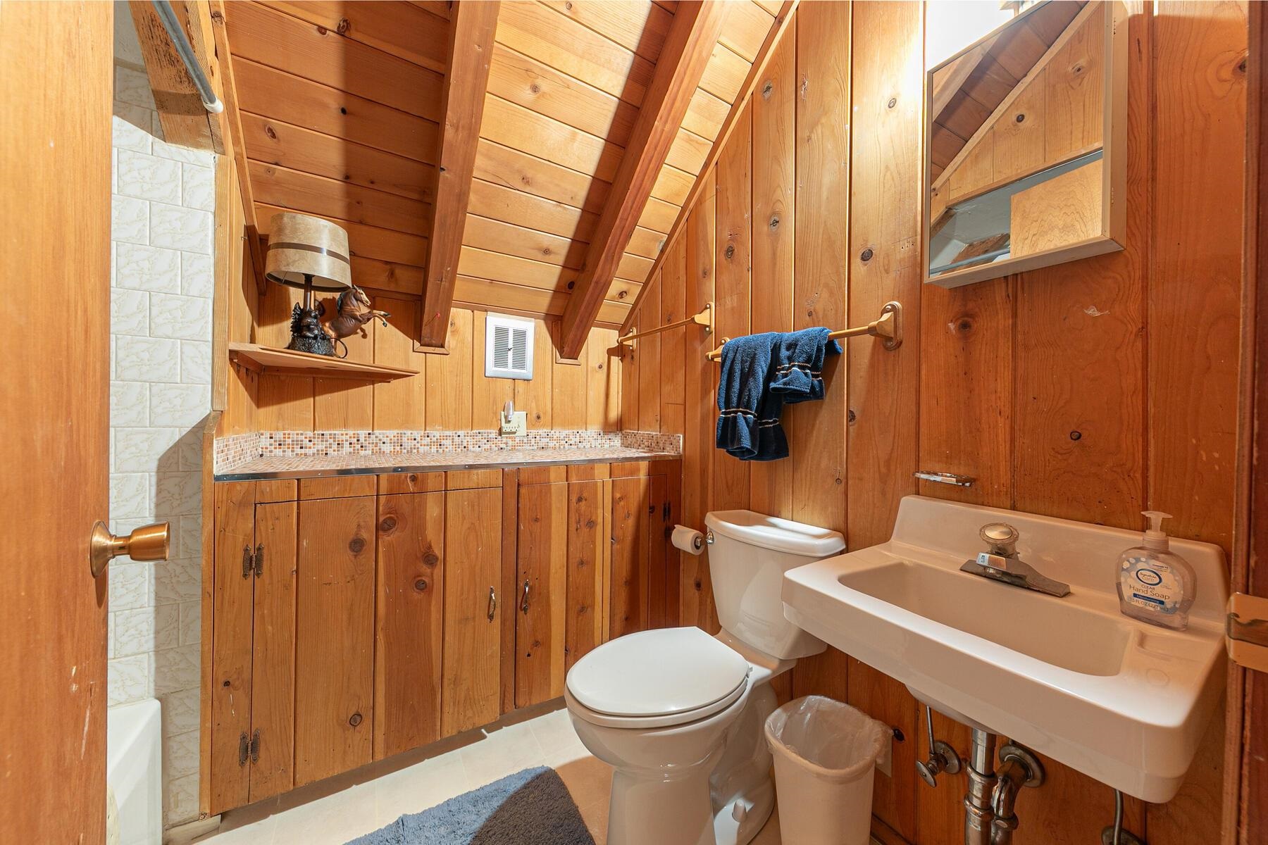 5749 Dodowah Road Carnelian Bay, CA 96140 - Photo 19 of 28 a bathroom with a sink toilet and shower