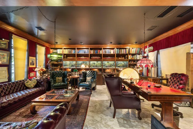 a outdoor dining space with furniture and outdoor view