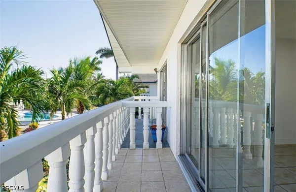a view of a balcony