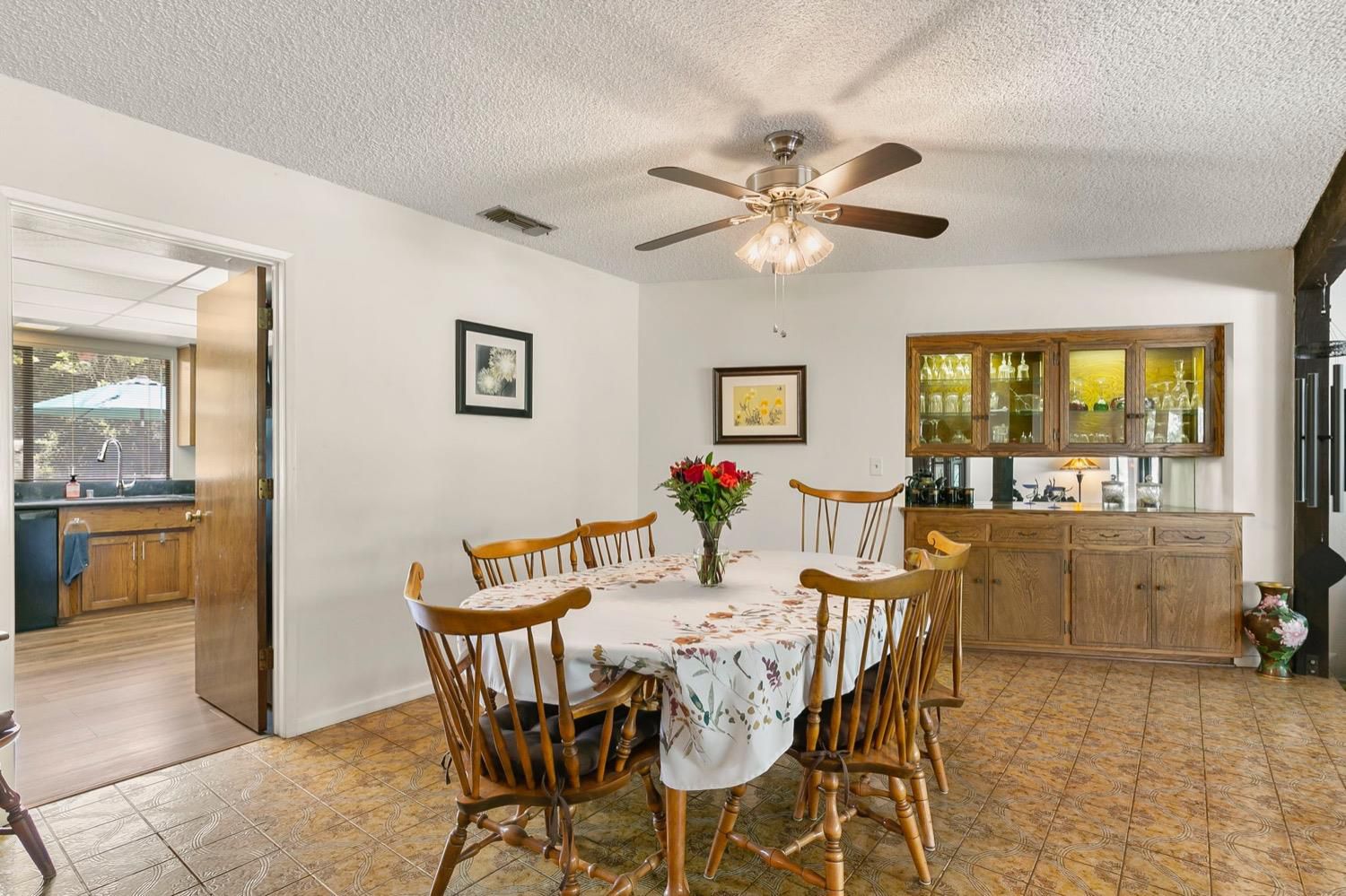 218 Sierra Road Ojai, CA 93023 - Photo 13 of 50 a view of a dining room with furniture window and outside view