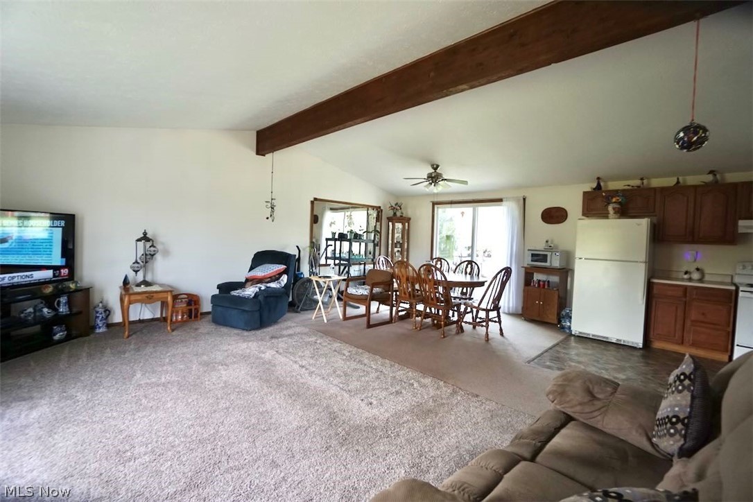 5875 Trumbull Road Geneva, OH 44041 - Photo 2 of 33 Living room to dining room area