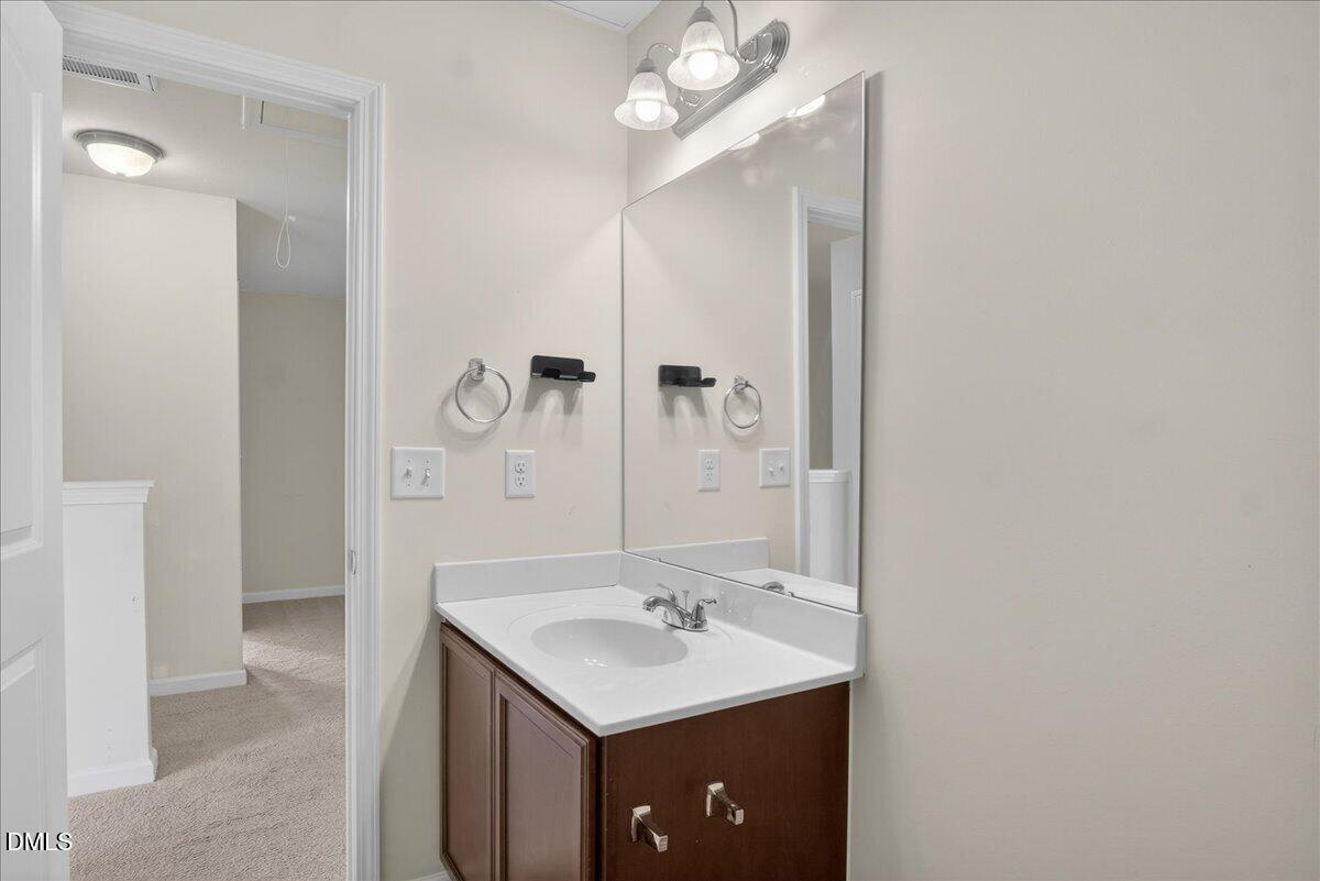 399 West Waycliff Road Henderson, NC 27537 - Photo 45 of 69 a bathroom with a sink a light fixture and a mirror