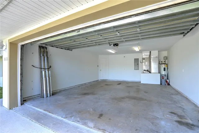 a view of an ocean and a yard