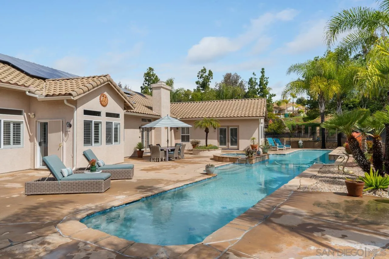 12245 Malabar Drive Poway, CA 92064 - Photo 37 of 43 a view of a house with swimming pool and sitting area
