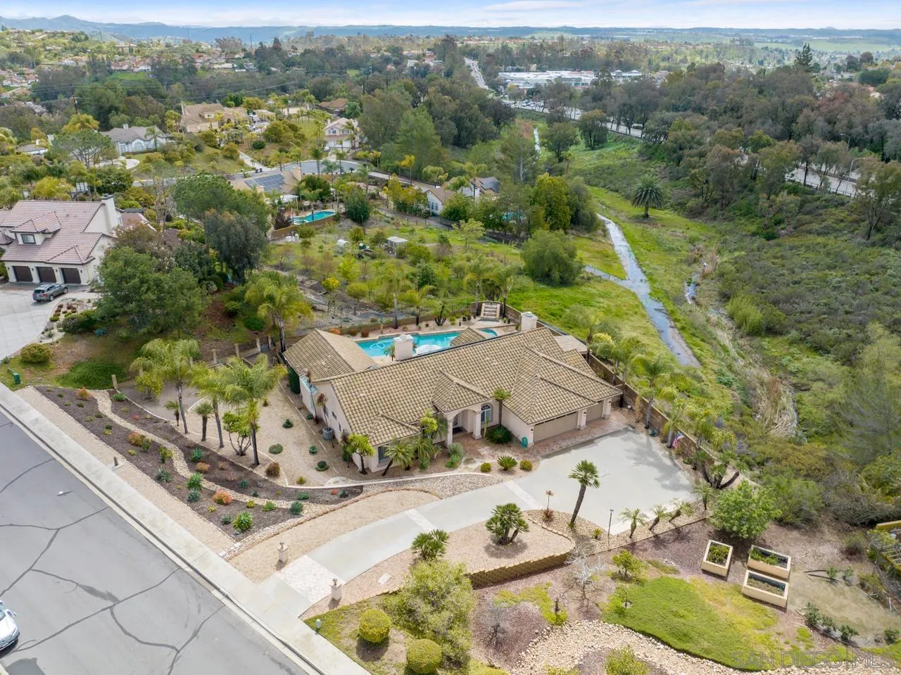 12245 Malabar Drive Poway, CA 92064 - Photo 41 of 43 an aerial view of a house with yard