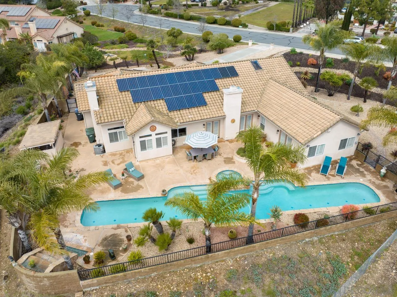 12245 Malabar Drive Poway, CA 92064 - Photo 43 of 43 an aerial view of a house with a yard and garden