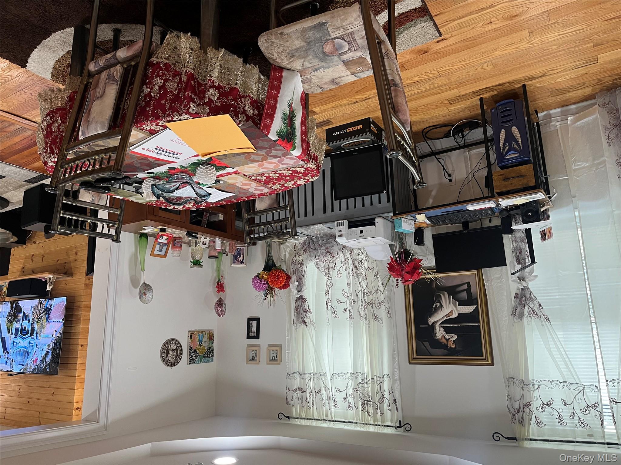 149 West Kingsbridge Road Mount Vernon, NY 10550 - Photo 6 of 25 Dining space featuring wood finished floors, a desk, and recessed lighting