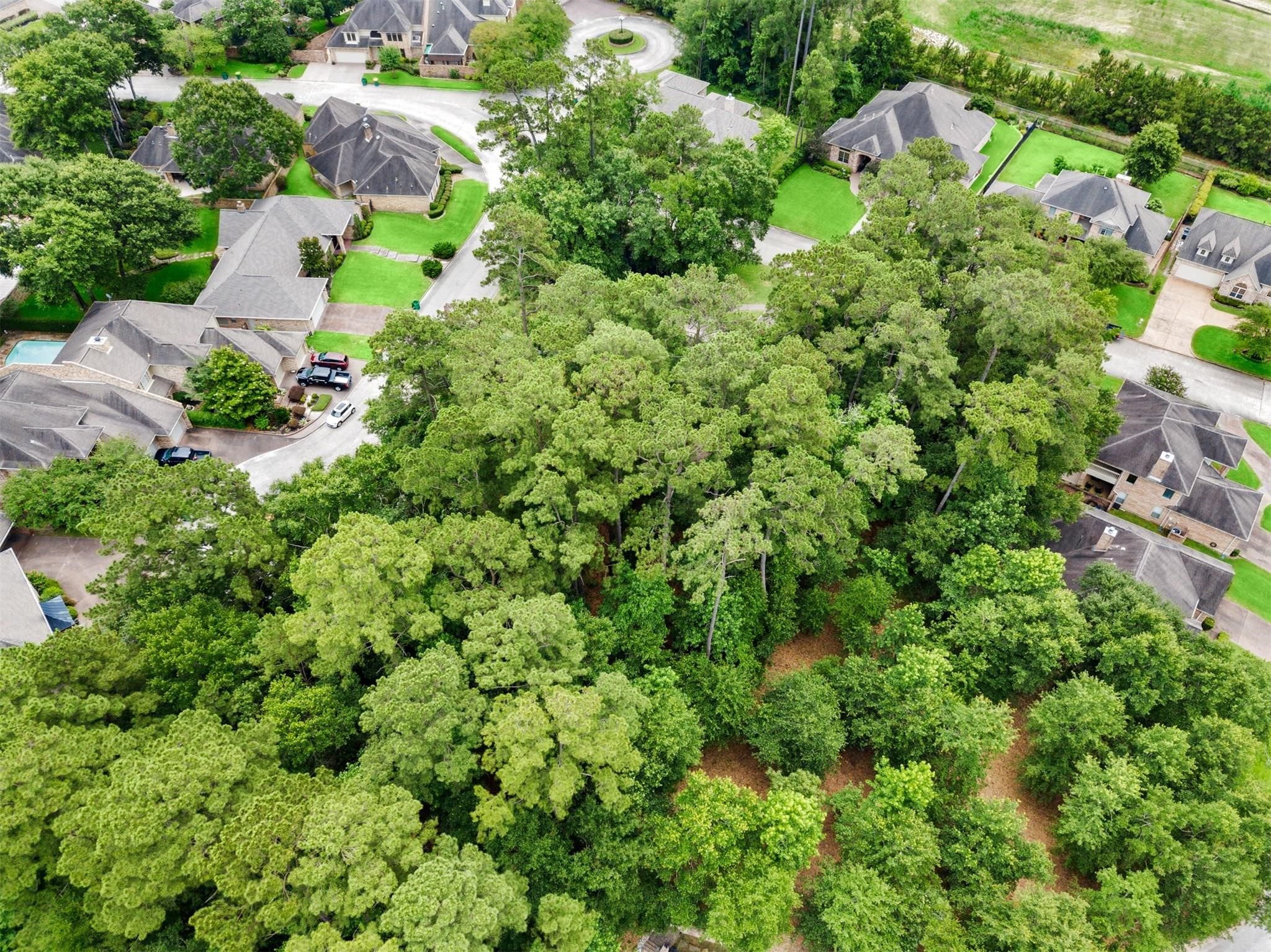 901 Longmire Road Conroe, TX 77304 - Photo 3 of 4 an aerial view of a house with a yard and outdoor seating