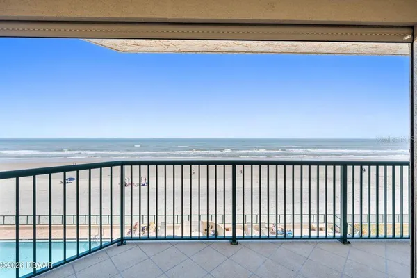 a view of a black gate