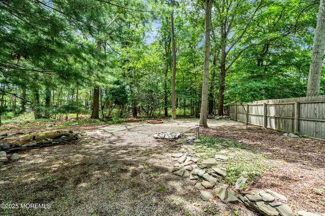 a view of backyard with tree