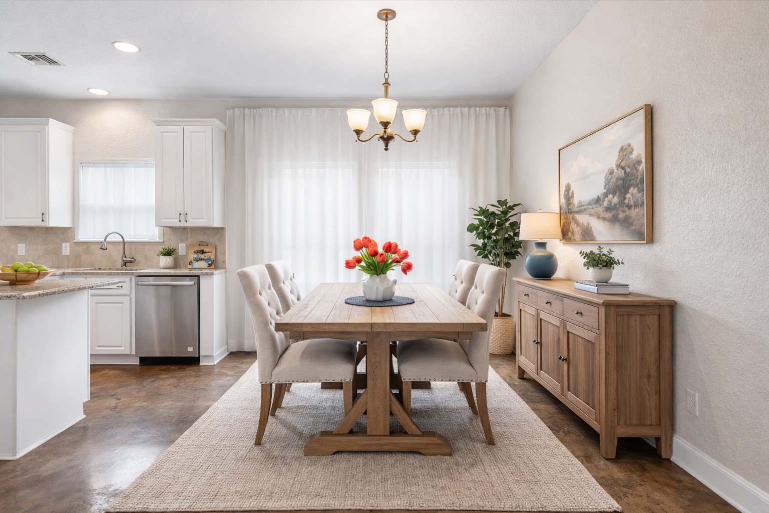 207 Cardinal Loop Paige, TX 78659 - Photo 8 of 39 VIrtually staged dining area