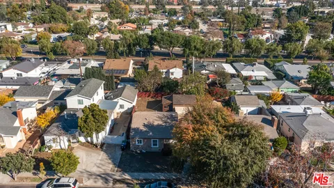 an aerial view of a city