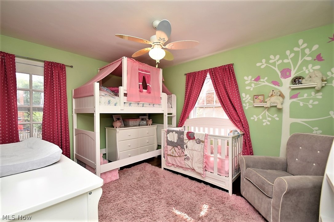 2409 Channing Road Cleveland, OH 44118 - Photo 17 of 28 Second Bedroom with hard floors and ceiling fan.