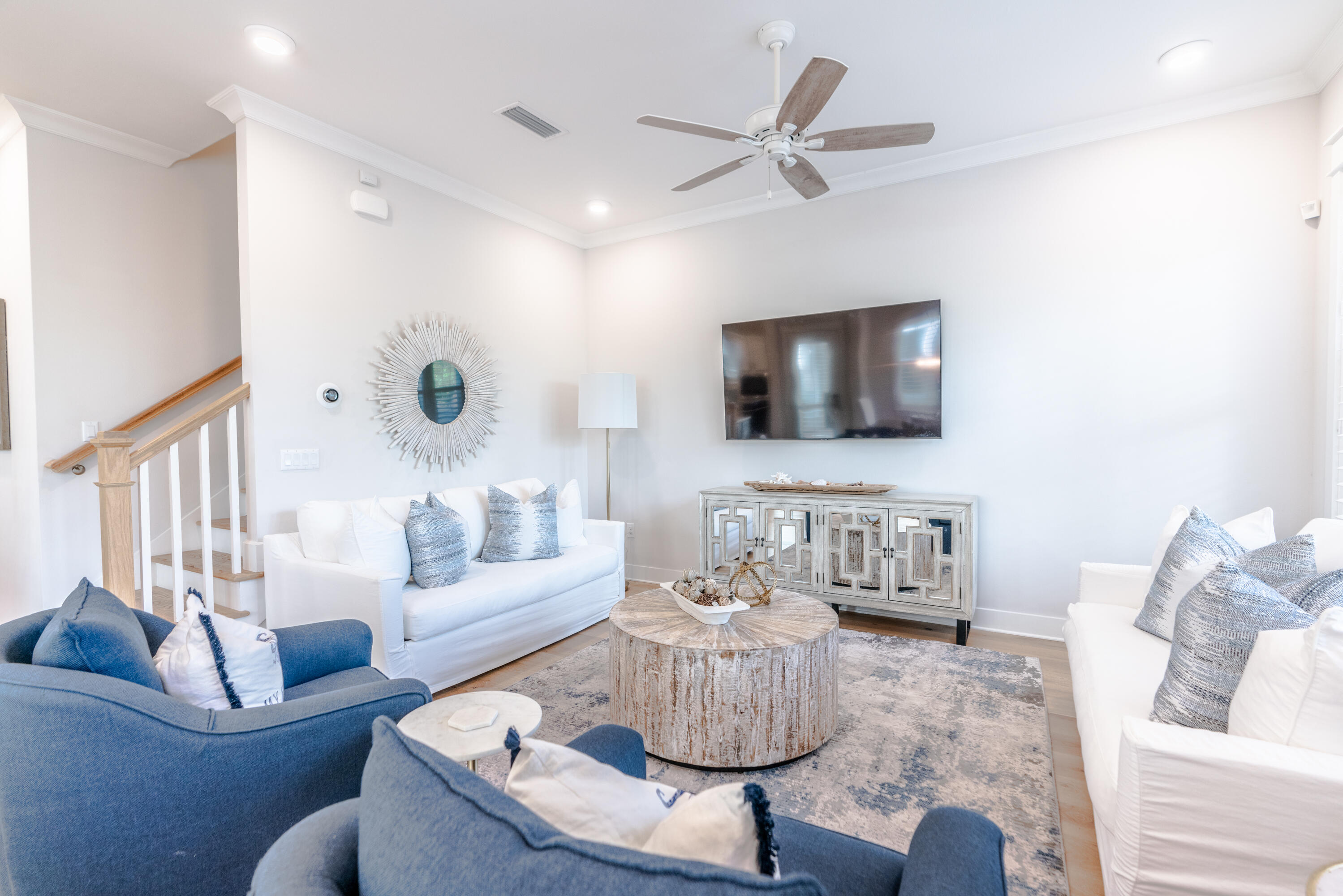 259 Milestone Dr Inlet Beach, Unit B Inlet Beach, FL 32461 - Photo 16 of 48 a living room with furniture and a flat screen tv