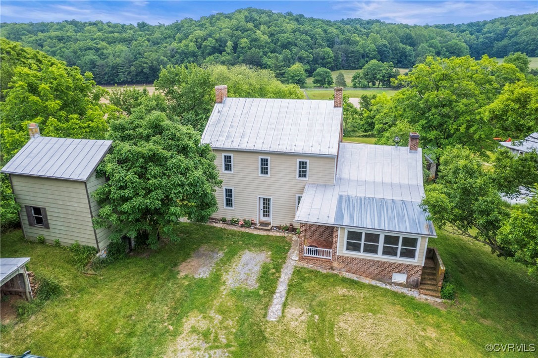 504 Springbranch Road Lexington, VA 24450 - Photo 5 of 50 an aerial view of a house with swimming pool garden view and trees