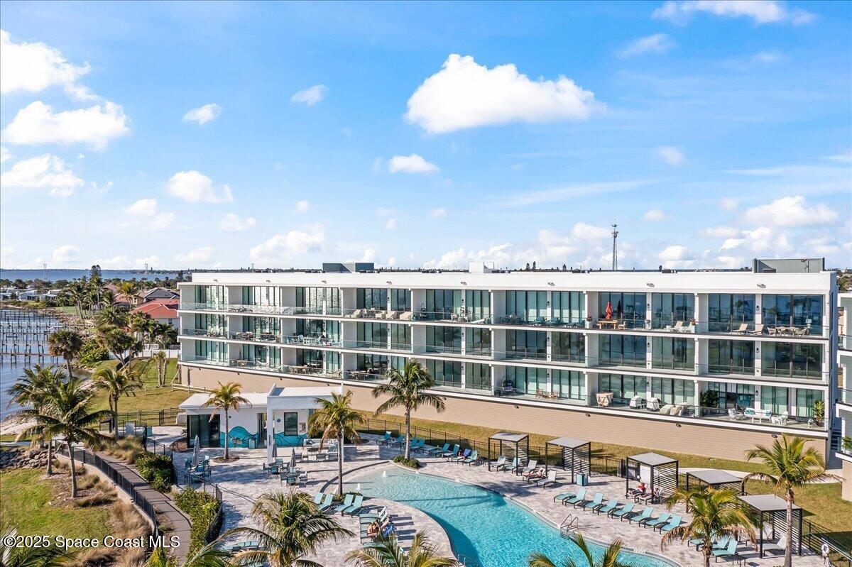 225 Strand Drive, Unit 401 Melbourne Beach, FL 32951 - Photo 37 of 51 a view of a balcony with lake view