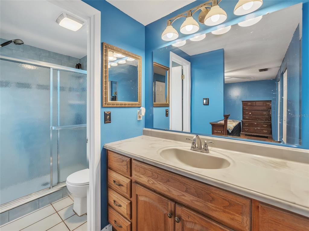 3509 King George Lane Seffner, FL 33584 - Photo 16 of 39 a bathroom with a sink a toilet and shower