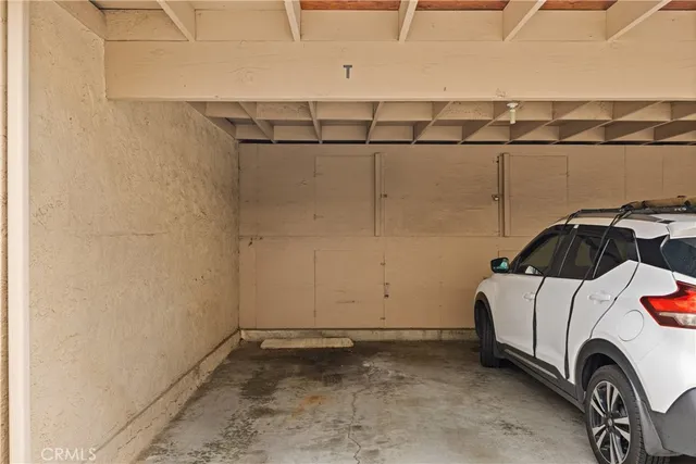 a car parked in front of a house