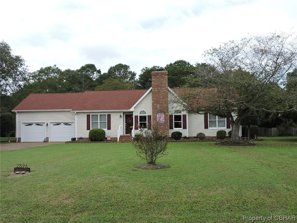 2896 Decatur Drive Hayes, VA 23072 - Photo 27 of 27 Ranch-style home featuring a front yard and garage