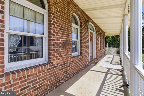 a view of a brick building with a window