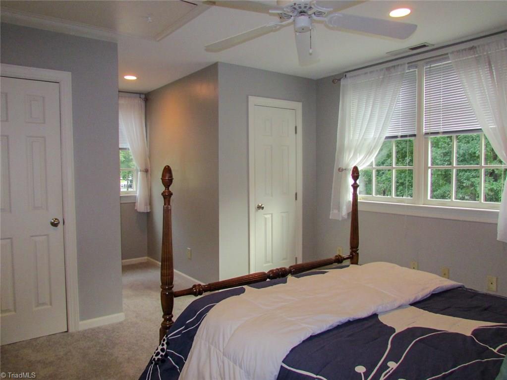 7232 Ledbetter Road Climax, NC 27233 - Photo 26 of 33 Bedroom 3 Features New Carpet, 2 Closets + Down Storage