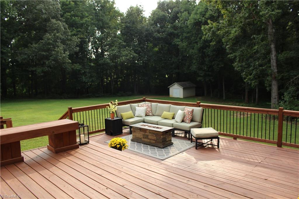 7232 Ledbetter Road Climax, NC 27233 - Photo 29 of 33 View Of The Backyard From Multi-Level Deck