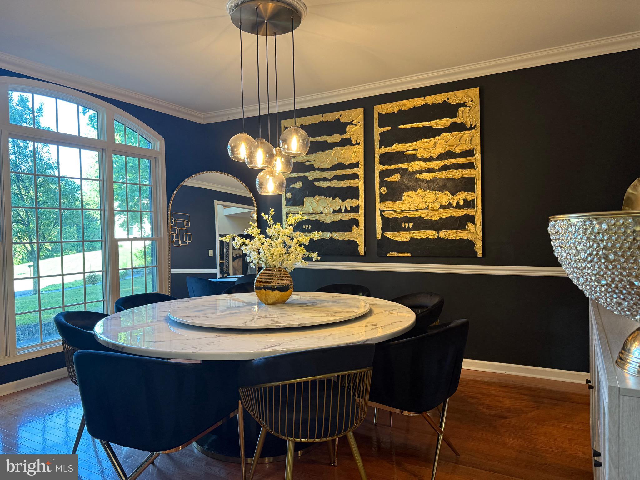 155 Erica Court Swedesboro, NJ 08085 - Photo 5 of 55 a dining room with furniture a chandelier and window