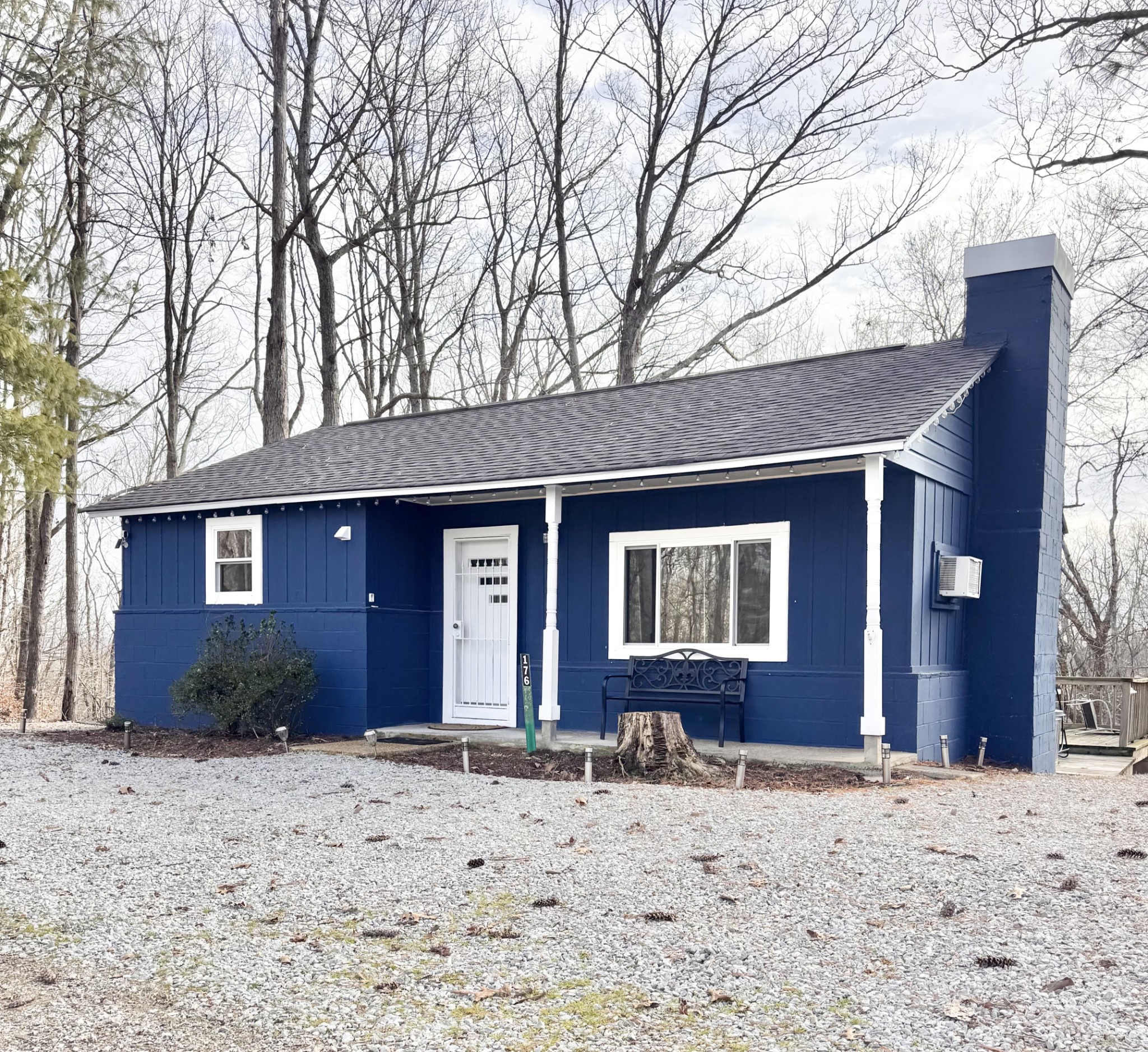 a front view of a house