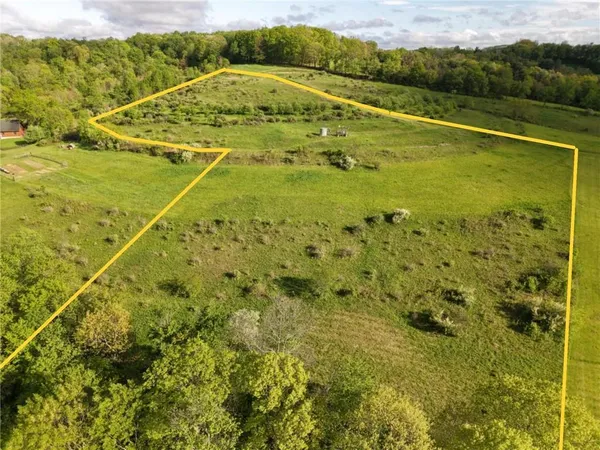 a view of a green field with clear sky