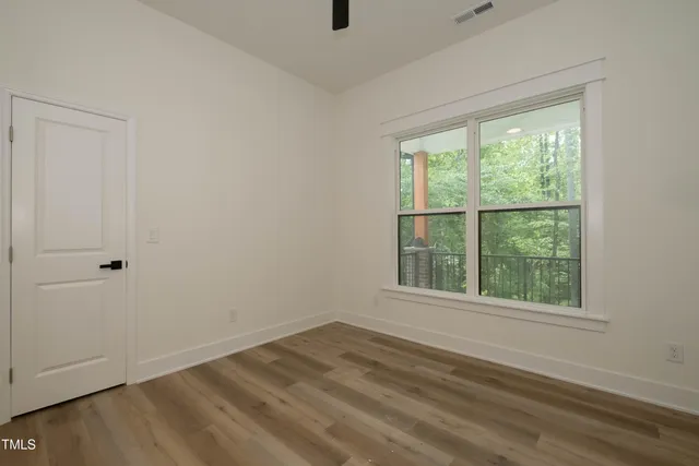 an empty room with a window