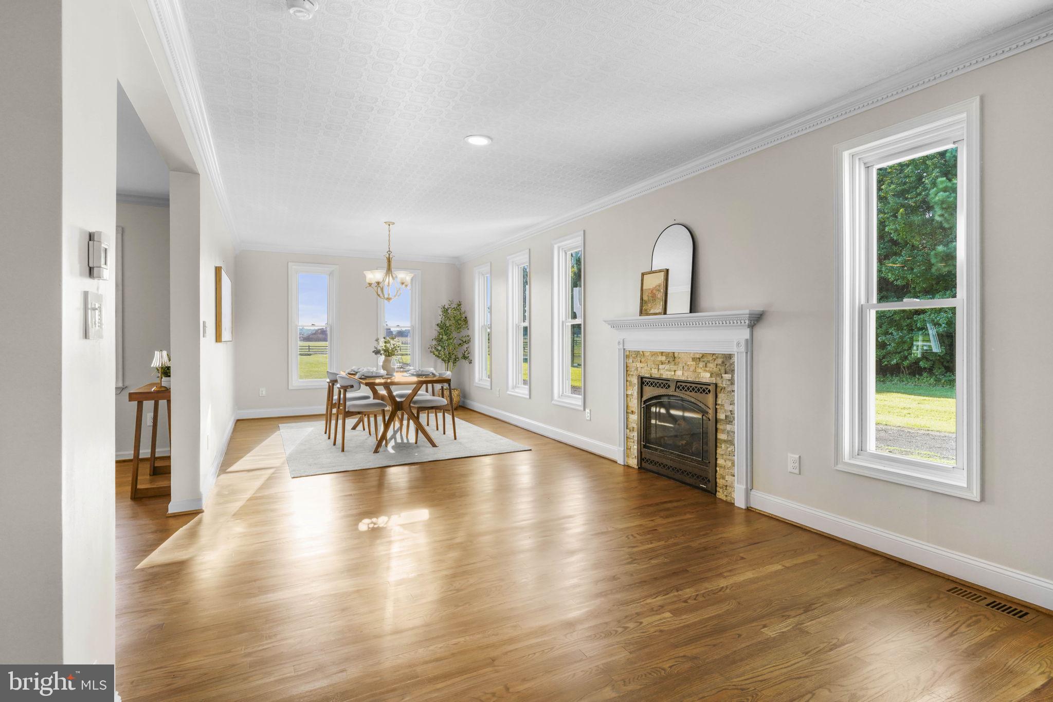 23135 Grampton Road Clements, MD 20624 - Photo 9 of 50 a living room with fireplace furniture and a wooden floor