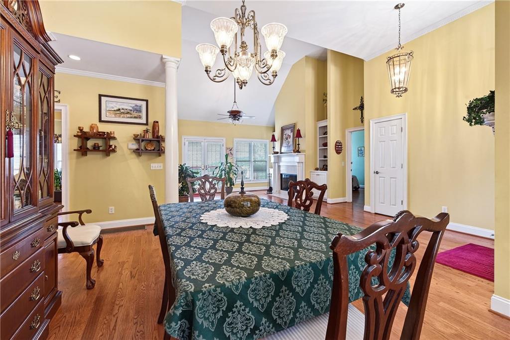 865 Laurel Ridge Road Cleveland, GA 30528 - Photo 27 of 81 a view of a dining room with furniture and chandelier