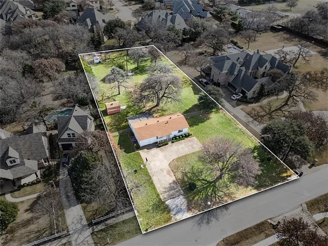 an aerial view of multiple house